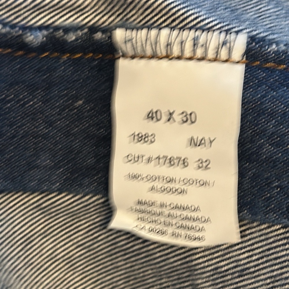 💜💜 BIG BILL Heavy Duty Denim Jean’s Men’s Size 40X30 - Picture 3 of 10